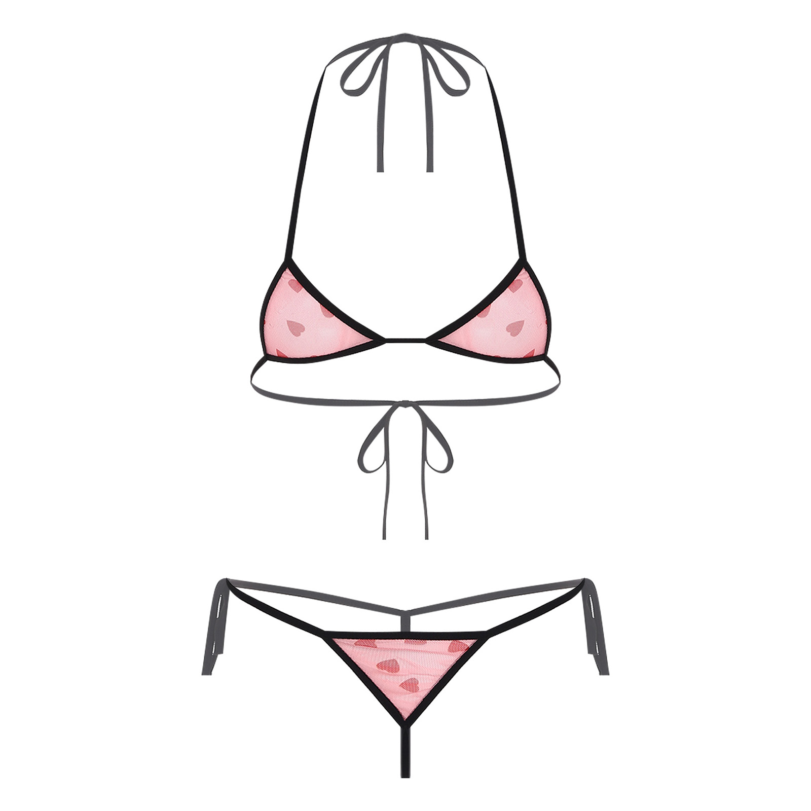 Lace Bralette Set - Mulheres micro mini biquíni lingerie conjunto