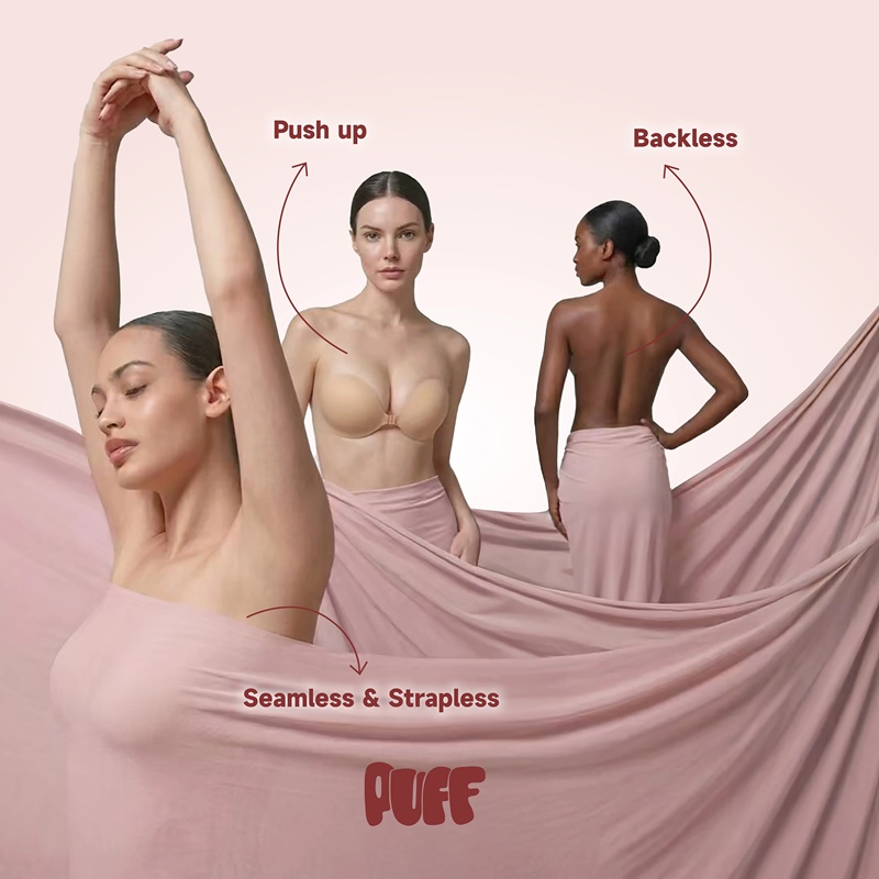 PUFF VIRAL No.1 Sutiã Adesivo  - Push Up Bra Silicone avaliação e preço